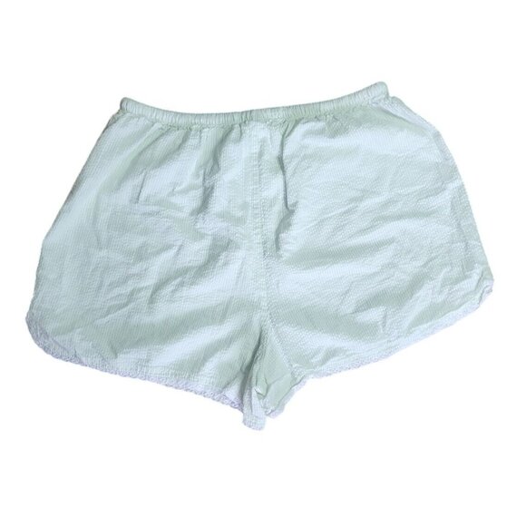 CLASSIC ELEMENTS Green Striped Embroidered Drawstring Waist Shorts Womens XL - Picture 5 of 5